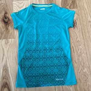 Marmot green running shirt (women’s small)